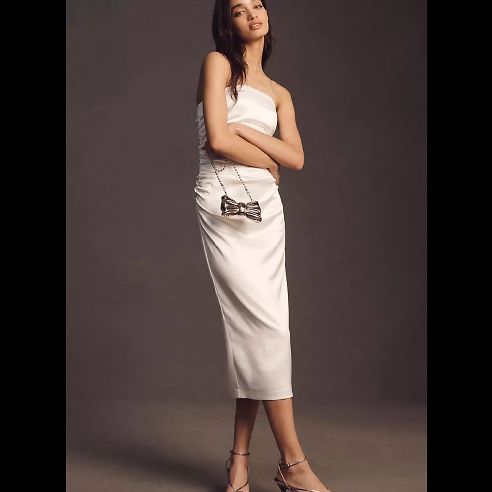 BHLDN Sandy Strapless Midi Dress